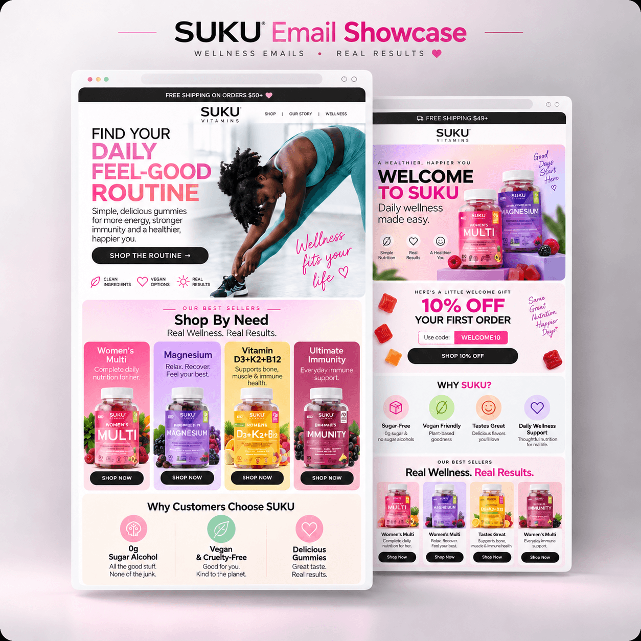 SUKU Vitamins email design showcase